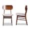 Baxton Studio Euclid Mid-Century Modern Grey Fabric and Walnut Brown Finished Wood 2-Piece Dining Chair Set 184-11647-Zoro - alternate 3